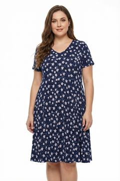 Picture of CURVY GIRL STRETCH FLARED DRESS